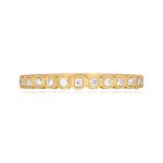 0.13ct diamond half eternity yellow gold Ortillo Band 16119 TV