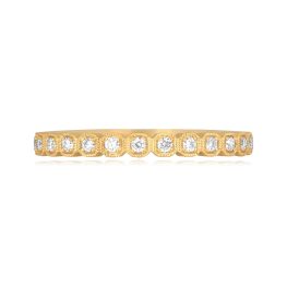 0.13ct diamond half eternity yellow gold Ortillo Band 16119 TV