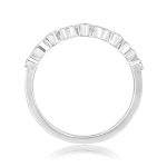 Diamond Half Eternity White Gold Parrilla Band 16120 SV