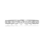 0.13 carat total diamond half eternity white gold Parrilla Band 16120 TV