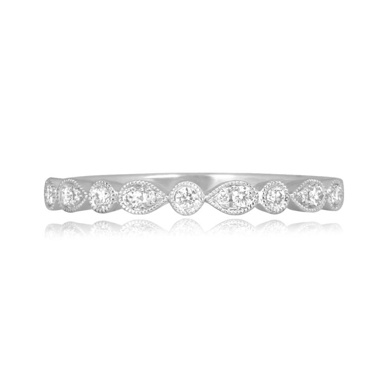 Diamond Half Eternity Platinum Parrilla Band 2.2mm