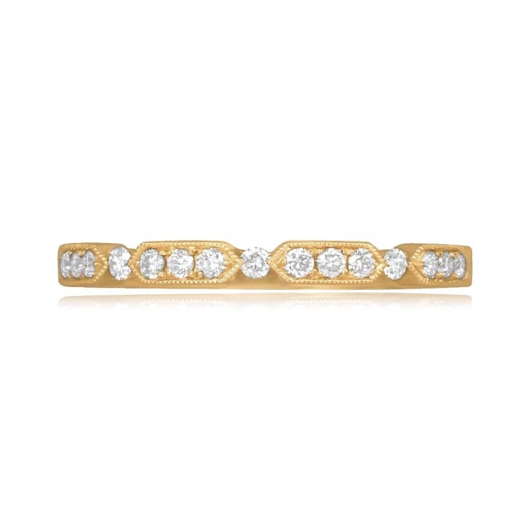 Diamond Half Eternity Yellow Gold Atessa Band 2.1mm