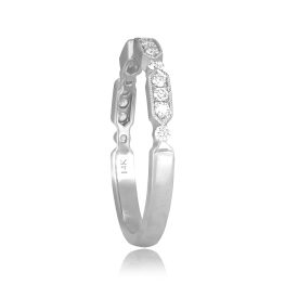 Half Eternity Diamond White Gold Altino Band 2mm 16123 TSV