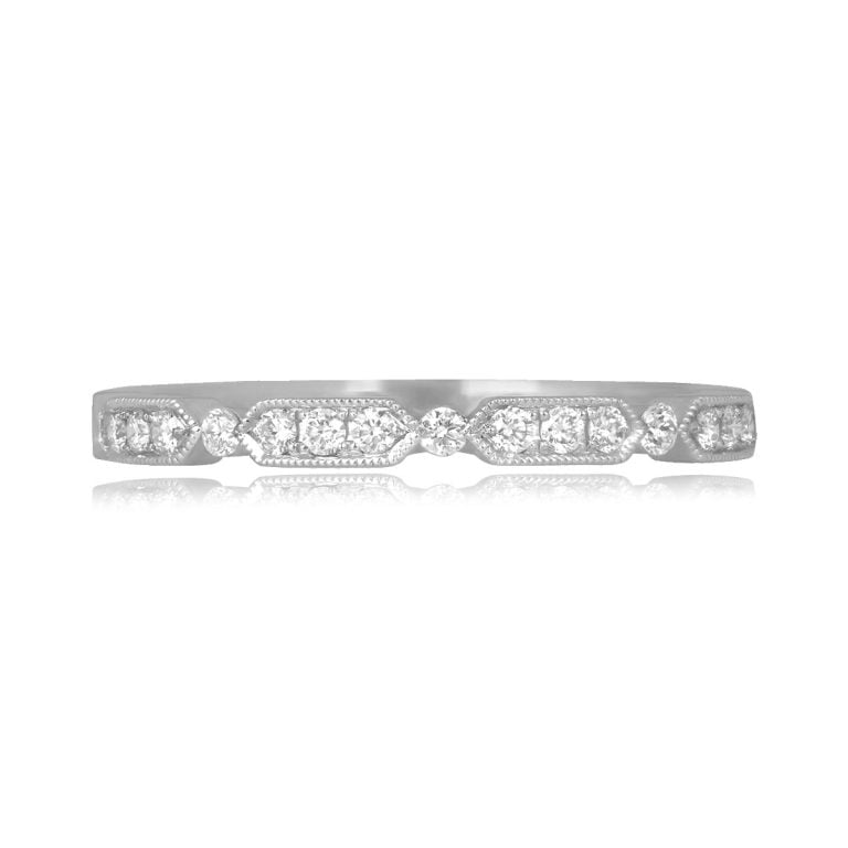 Half Eternity Diamond White Gold Altino Band 2mm