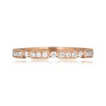 0.21 carats total diamond half eternity rose gold Selva Band 16125 TV