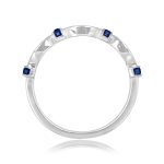 Diamond and Sapphire Half Eternity Perano Band 16128 SV