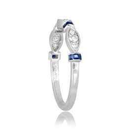 Diamond and Sapphire Half Eternity Perano Band 16128 TSV