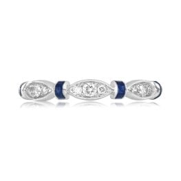 sapphire and diamond half eternity platinum Perano Band 16128 TV