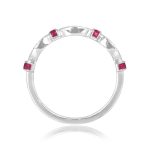 Diamond and Ruby Platinum Filetto Band 3.1mm 16131 SV