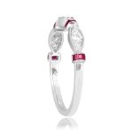 Diamond and Ruby Platinum Filetto Band 3.1mm 16131 TSV