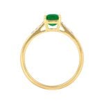 1.06ct Emerald Cut Emerald yellow gold Panaia Ring 16153 SV