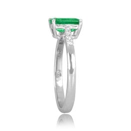 1.07ct Emerald cut emerald Platinum Mantineo Ring 16154 TSV
