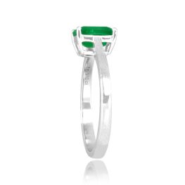 1.10ct emerald cut Emerald Platinum Percile Ring 16156 TSV