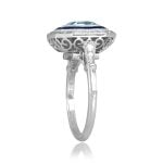 1.23ct Aquamarine Double Halo Livata Ring & Pendant 16158 TSV