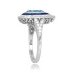 1.85ct Pear Shape Aquamarine Double Halo Lucito Ring & Pendant 16161 TSV