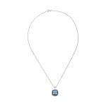 2.01ct cushion cut aquamarine double halo sapphire and diamond Martano Ring & Pendant 16162 Necklace TV
