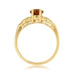 0.89ct oval cut citrine yellow gold textured Balvano Ring 16172 SV