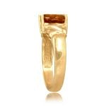 0.89ct oval cut citrine yellow gold textured Balvano Ring 16172 TSV