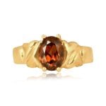 0.89 carat oval cut citrine engraved gold Balvano Ring 16172 TV