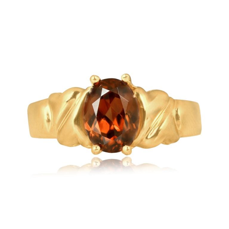 Vintage Oval Cut Citrine Gold Balvano Ring, Circa 1980
