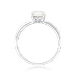 0.88 carat oval cut opal white gold diamond Solana Ring 16181 SV