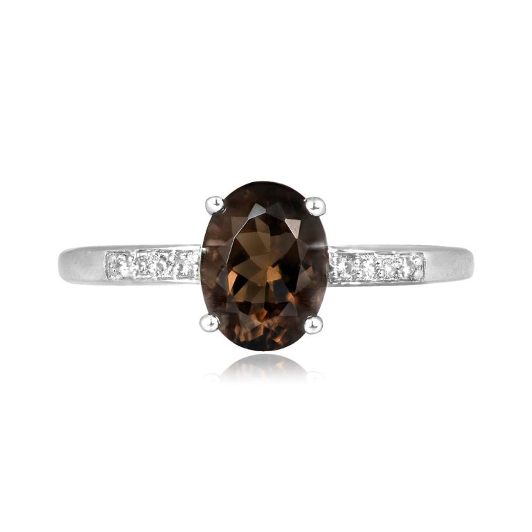 1.24ct Smoky Quartz and Diamond Monroy Ring