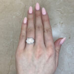 Vintage Art Deco Diamond Copenhagen Ring Hand Picture f1 16199