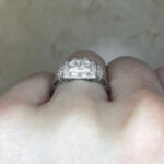 Basket View Vintage Diamond Engagement Copenhagen Ring Circa 1930 f3 16199