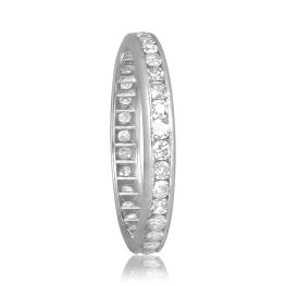 Vintage diamond eternity platinum wedding band Alloza Band 16205 TSV