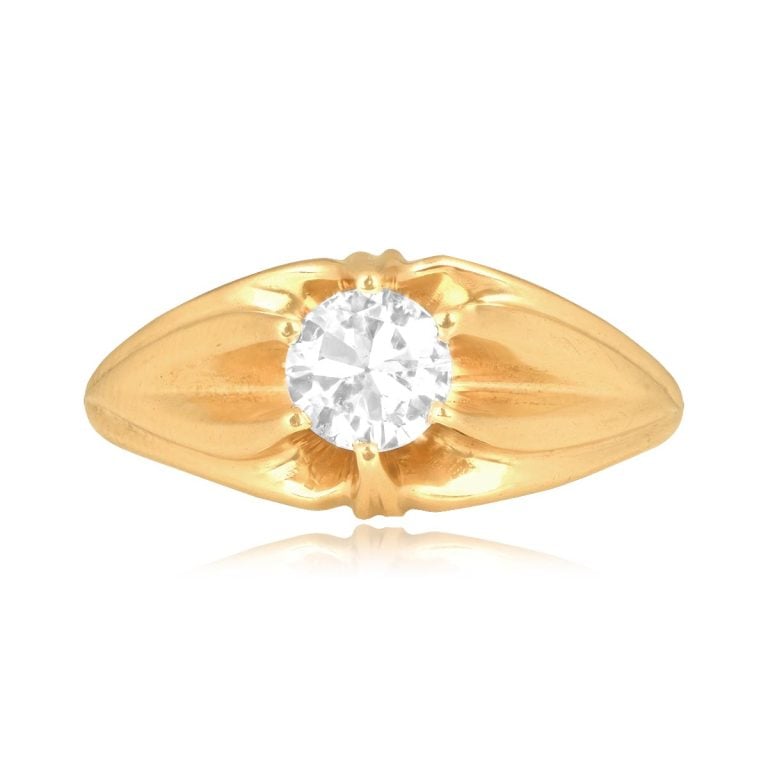Victorian Era 0.60ct Diamond Ridgelawn Ring, Circa 1890