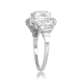 Art Deco 1.25ct old European cut Diamond platinum halo Lambert Ring 16212 TSV