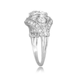 Edwardian 1.83ct old European Diamond platinum Carbert Ring 16214 TSV
