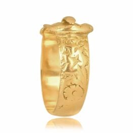 Antique Victorian Yellow Gold English hallmark Buckle Pawlet Ring 16405 TSV
