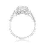 4.05ct Emerald Cut Diamond platinum accent Talles Ring DS10018 SV