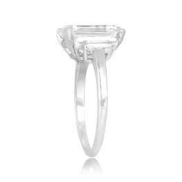 4.05ct Emerald Cut Diamond platinum accent Talles Ring DS10018 TSV