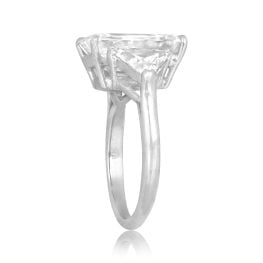 5.03ct emerald cut diamond platinum diamond accent Preselle Ring DS1002 TSV