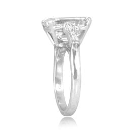 6.13ct emerald cut diamond platinum accent Silleda Ring DS205 TSV
