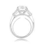 3.02ct Asscher Cut Diamond platinum accent Toiano Ring DS201 TSV