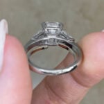 Back View antique diamond Set in Platinum shank f6 DS5201