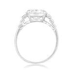 3.08ct cushion cut diamond platinum accent Andilla Ring DS9650 SV