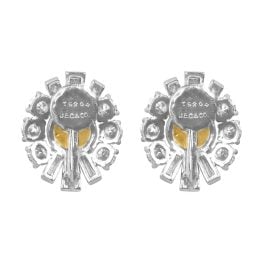 J. E. Caldwell Vintage Yellow Diamond platinum Earrings DS501 BV