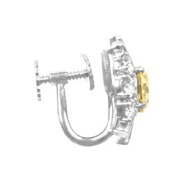 J. E. Caldwell Vintage Yellow Diamond platinum Earrings DS501 TSV