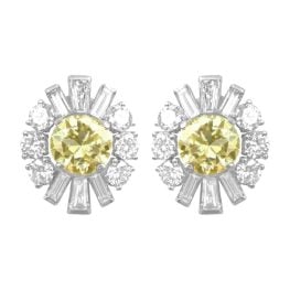 1.28 and 1.34ct fancy intence and fancy yellow diamond J. E. Caldwell Earrings DS501 TV