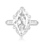 Cartier vintage ring 4.97 carat marquise diamond platinum accent ring SB6130 TV