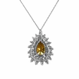 21.12 carat fancy deep brownish yellow platinum Wadell Pendant 10517 BV