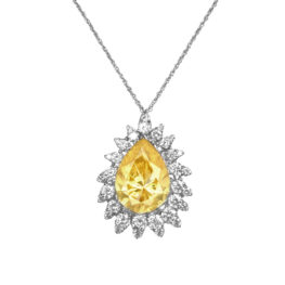 GIA 21.12ct Fancy Deep Brownish Yellow Diamond Wadell Pendant 10517 TV