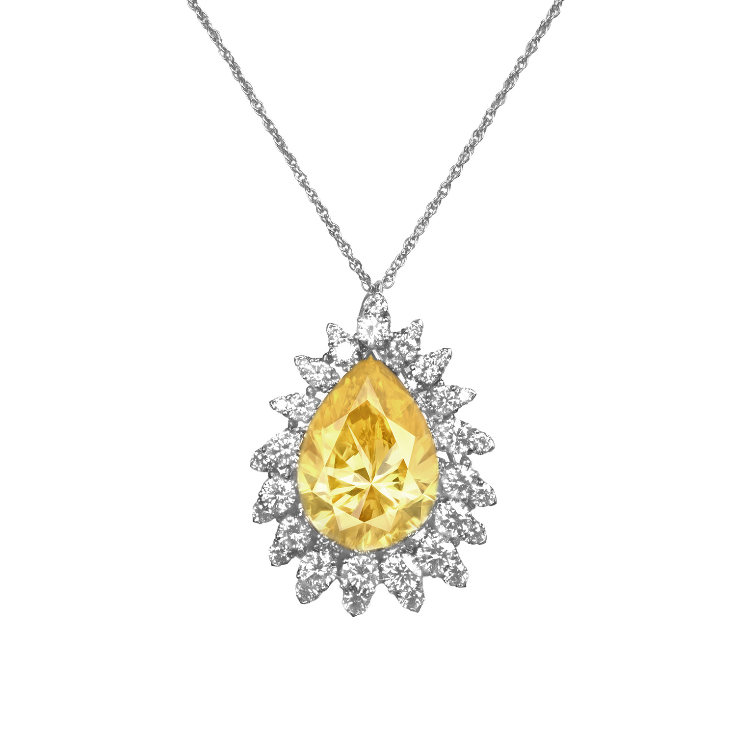 10517 TV 1 1500P WEB GIA 21.12ct Fancy Deep Brownish Yellow Diamond Wadell Pendant 10517 TV