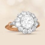 1.54ct old European cut Diamond Cluster Phoenix Ring 16011 Artistic