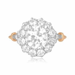GIA 1.54ct old European cut Diamond platinum on gold cluster Phoenix Ring 16011 TV