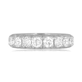 3.09ct total old European cut diamond platinum eternity Casper Band 16098 TV
